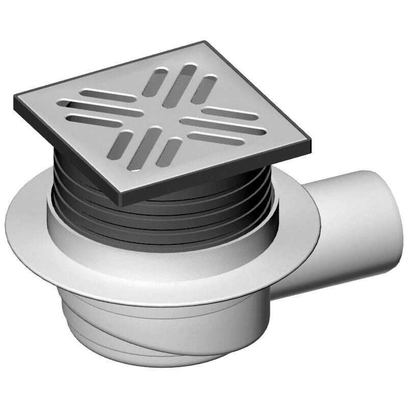 foto del prodotto fluidmaster piletta di scarico da pavimento 105x105 mm, valvola di non ritorno