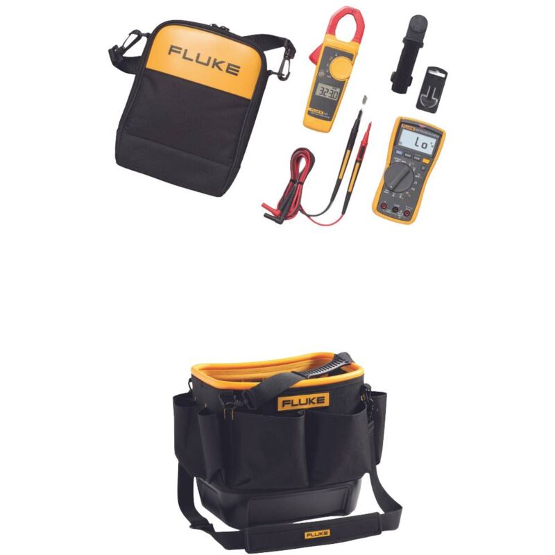 foto del prodotto fluke 117 323 tb25 multimetro portatile, pinza amperometrica digitale incl cavo di prova, incl. borsa cat iii 600 v dis