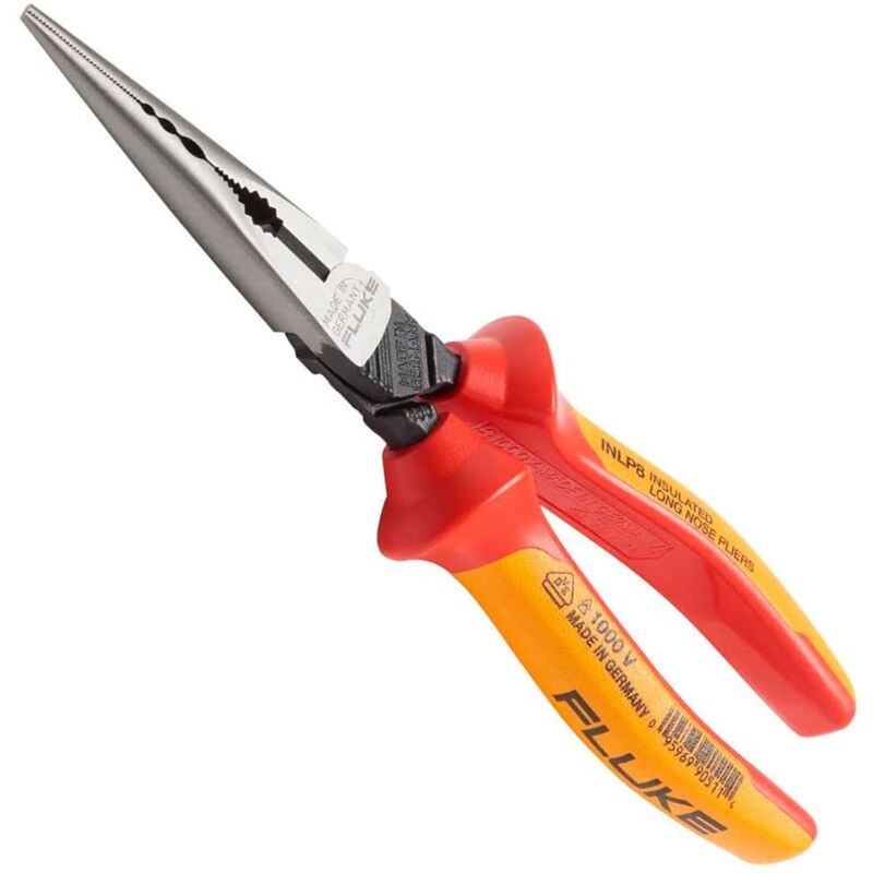 foto del prodotto fluke pinza a becchi lunghi con tagliente laterale, 8 pollici, 200 mm, 1.000 v