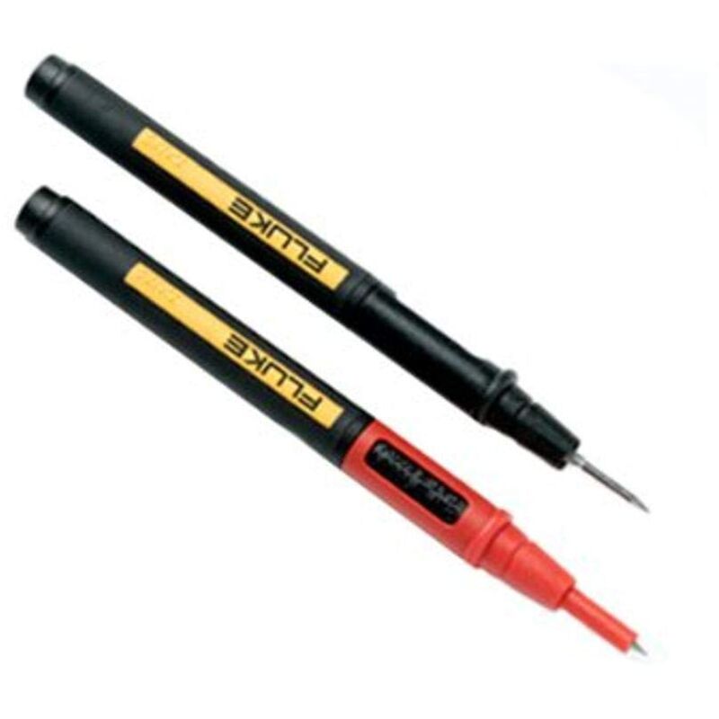 foto del prodotto fluke tp175e coppia di puntali 2mm r n con schermatura retrattile cat ii..iv e adattatore 4mm, no cavo