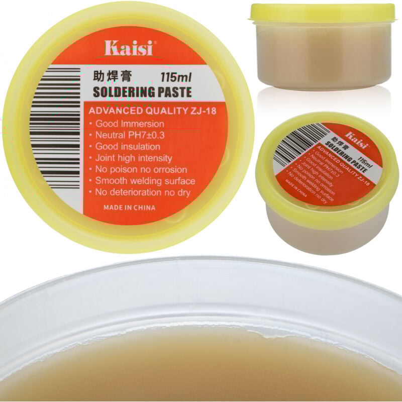 immagine 0 del prodotto flusso flusso per saldatura marrone zj 18 in una scatola da 115 ml