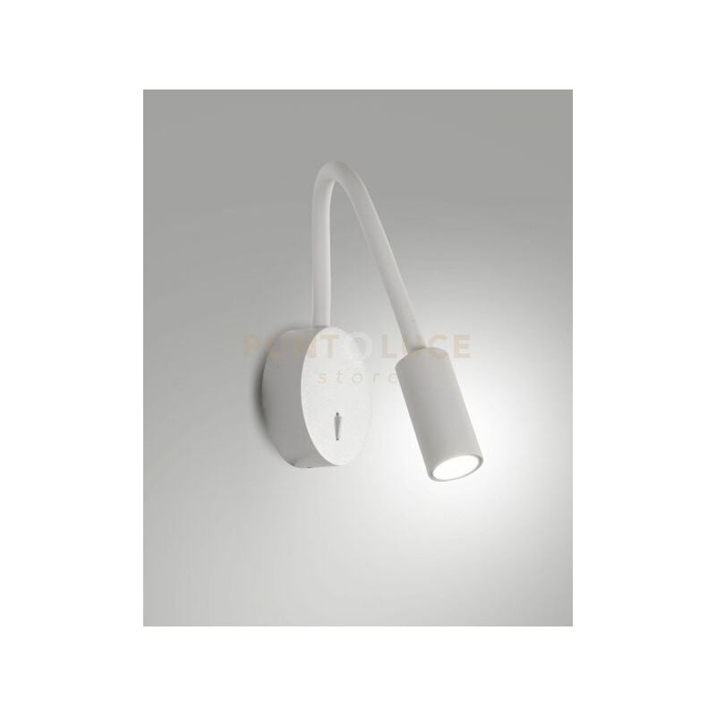 foto del prodotto flux applique bianco orientabile e flessibile a led 3000k 374lm 3,1w