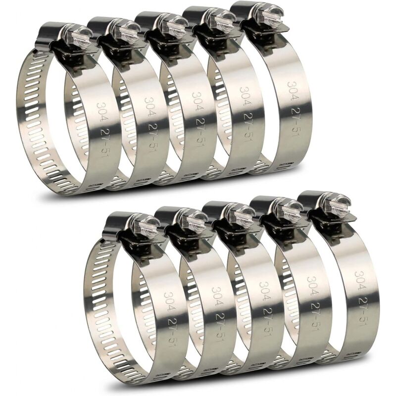 foto del prodotto flyme ymyny fascetta stringitubo regolabile 27 51mm 304 acciaio inossidabile gamma assortimento fascette stringitubo clip per tubo dell acqua di