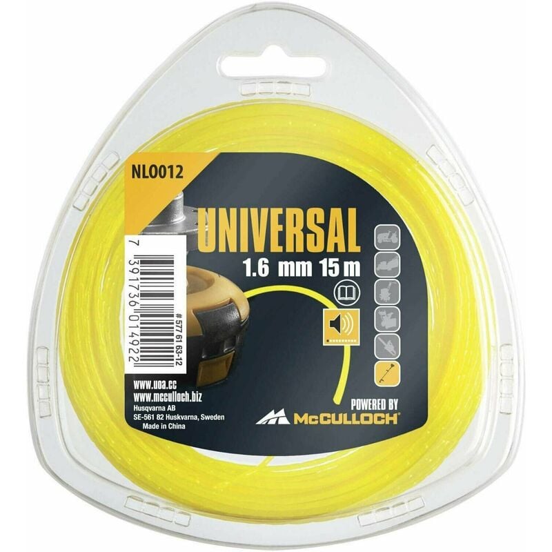 foto del prodotto flymo filo decescpugliatore 1,6 mm x 15 m nylon silenzioso universale mcculloch nlo012