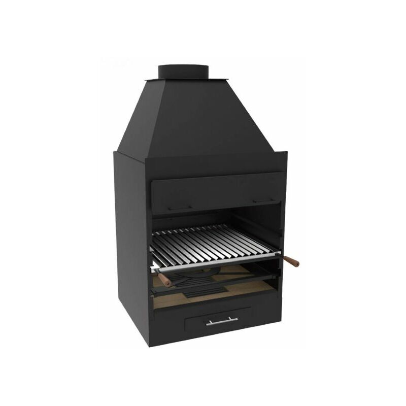 foto del prodotto fm calefaccion barbecue bbq grande formato da 60 cm a carbonella e legna