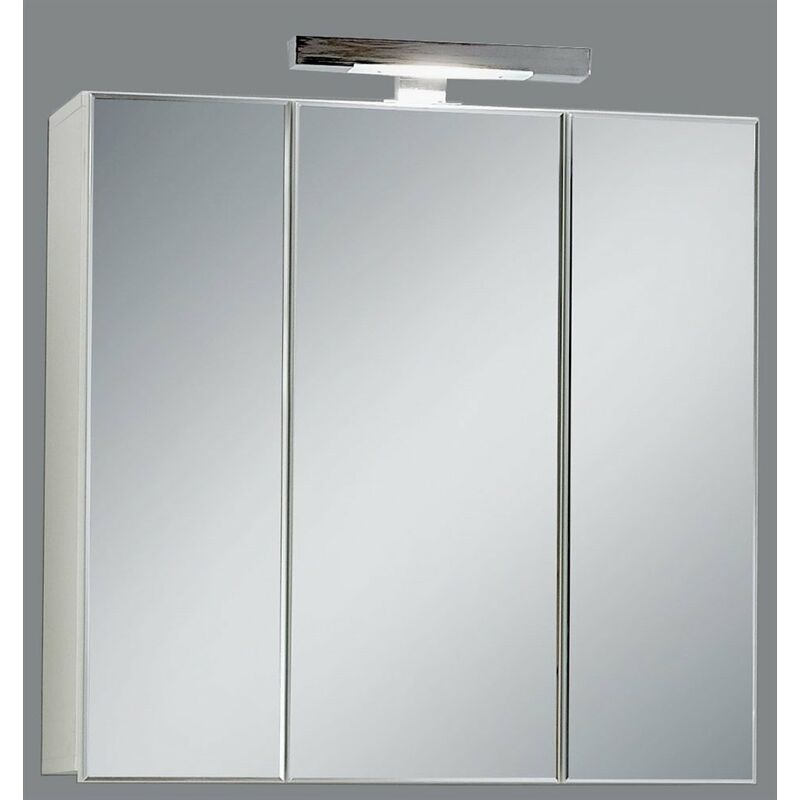 foto del prodotto fmd 13casa ibis b3 specchio contenitore. dim 70x19x69 h cm. col bianco. mat nobilitato.