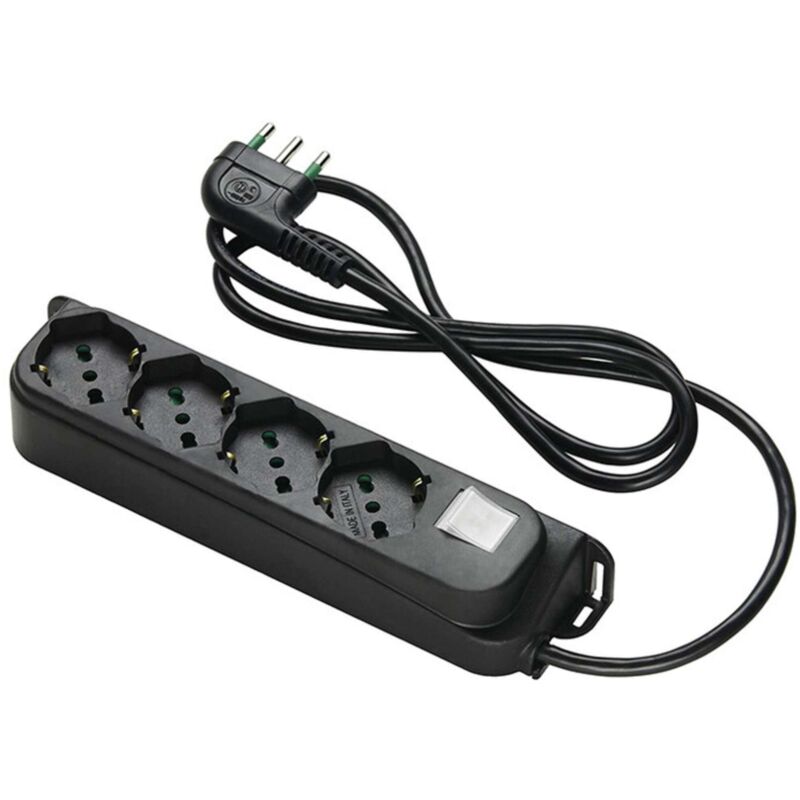 foto del prodotto fme 47.421 multipresa 4p bip sc int nero
