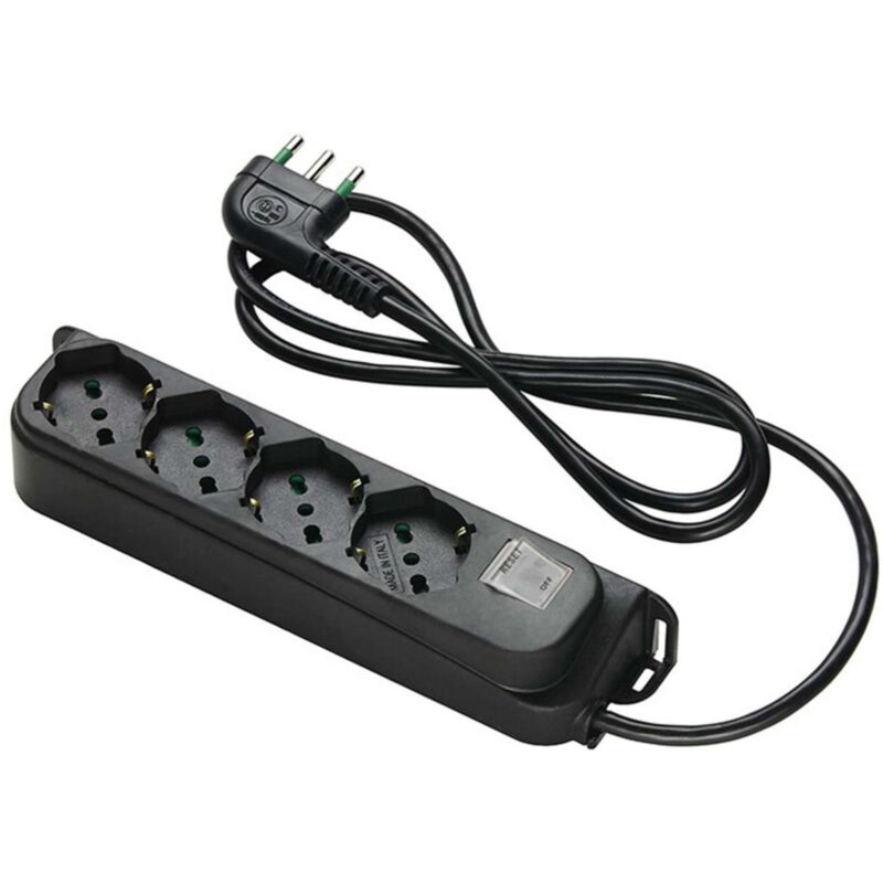 foto del prodotto fme 47.4214 multipresa 4p bip sc int sicur 10a ner