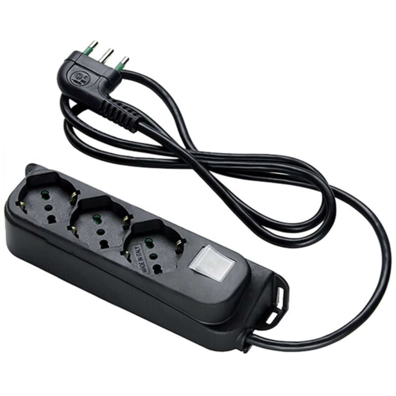 foto del prodotto fme 47.461 multipresa 3p bip sc int nero