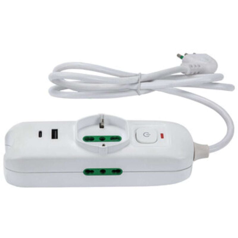 foto del prodotto fme 474124 multipresa 2p bip 1bip sch usb a c triax