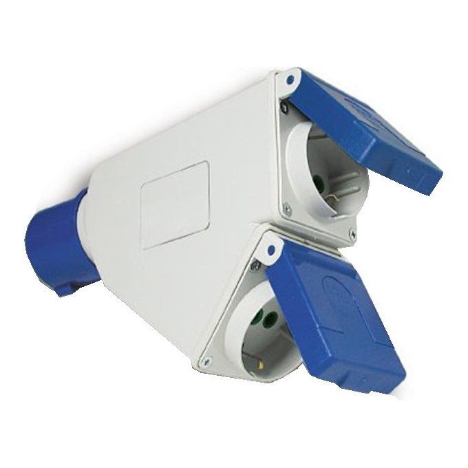 foto del prodotto fme adattatore cee blu doppia 220v.73104