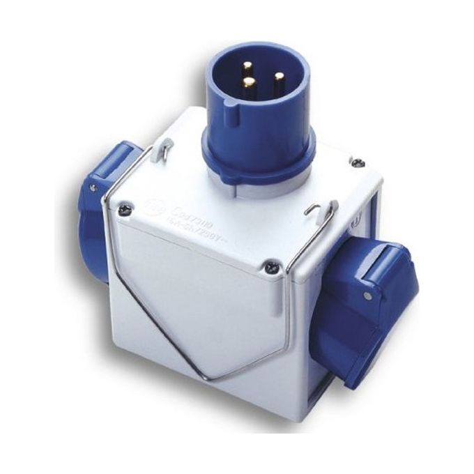 foto del prodotto fme adattatore cee blu doppio 220v.73110
