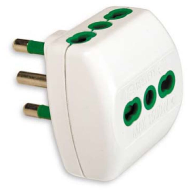 foto del prodotto fme adattatore multiplo da 16a 2p t a 3 prese bipasso 2p t