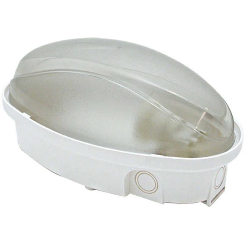 foto del prodotto fme art 62.720 plafoniera lampada ovale e27 bianca per lampade fino a 60w bianco