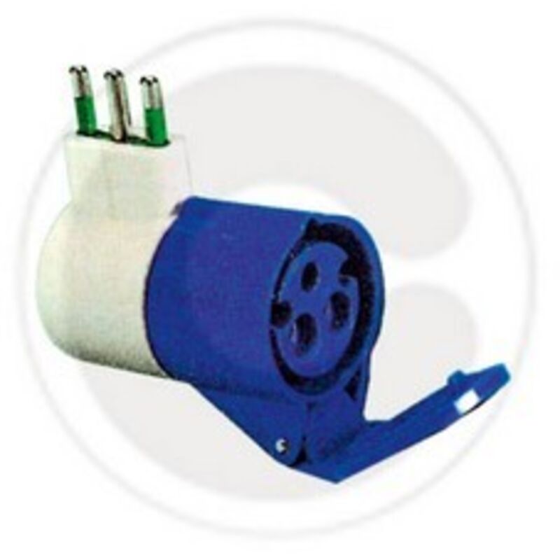 foto del prodotto fme art 78.000 adattatore industriale semplice 220v 16a t a 2p t blu