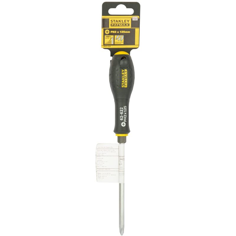 foto del prodotto fmht0 62622 cacciavite con esagono di manovra, 125 mm x 2, lama phillips stanley