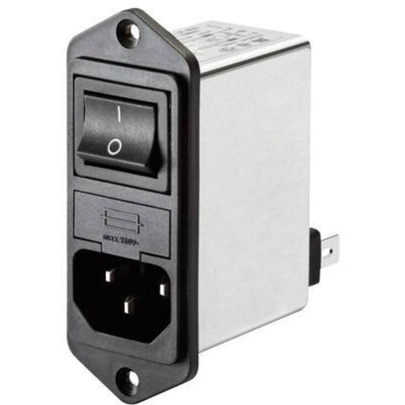 foto del prodotto fn 284-4-06 fn 284-4-06 filtro di rete con interruttore , con connettore 250 v ac 4 a 1 mh 1 pz. - schaffner