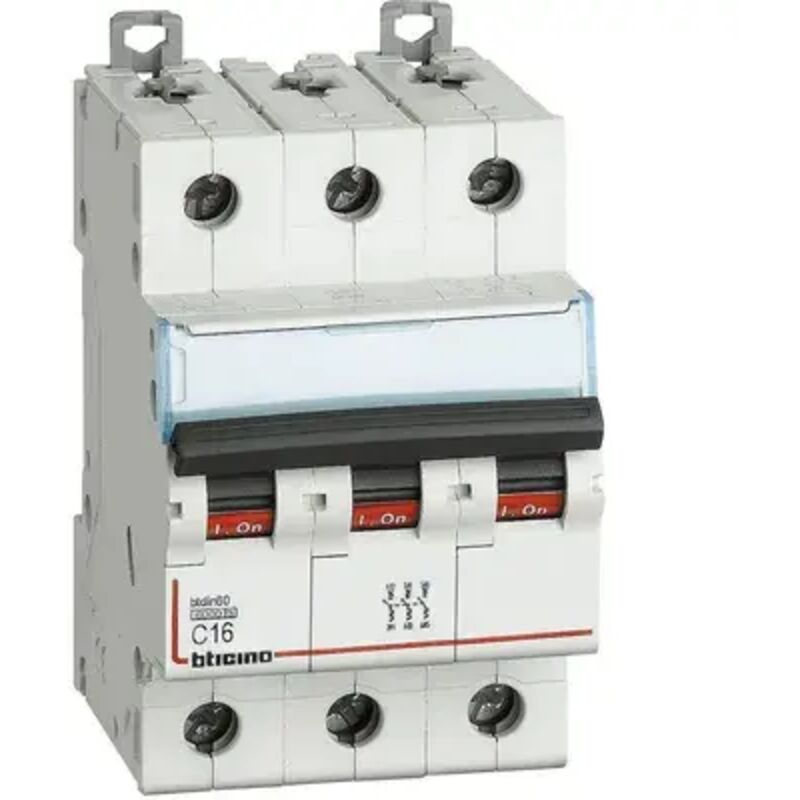 foto del prodotto fn83c16 - btidin60 - magnetot 3p curva c 16a 6ka - bticino