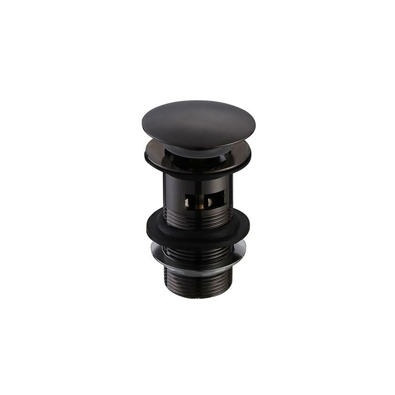 foto del prodotto fnx bathrooms piletta per lavabo con troppopieno sistema click clack nero opaco