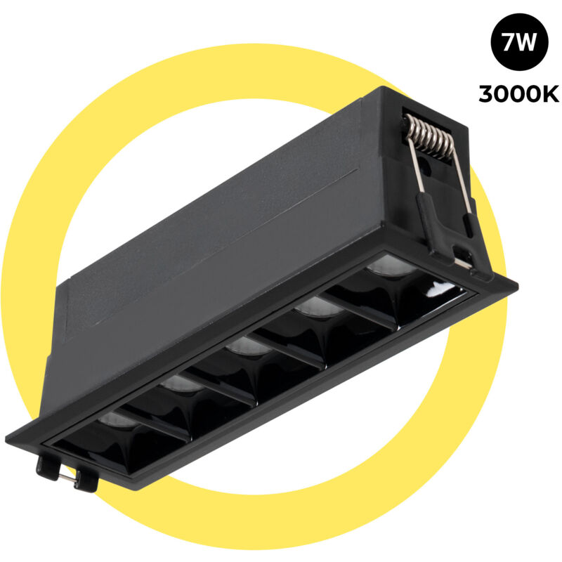 foto del prodotto foco lineare led incassato 7w ugr18 cri90 driver lifud bianco caldo