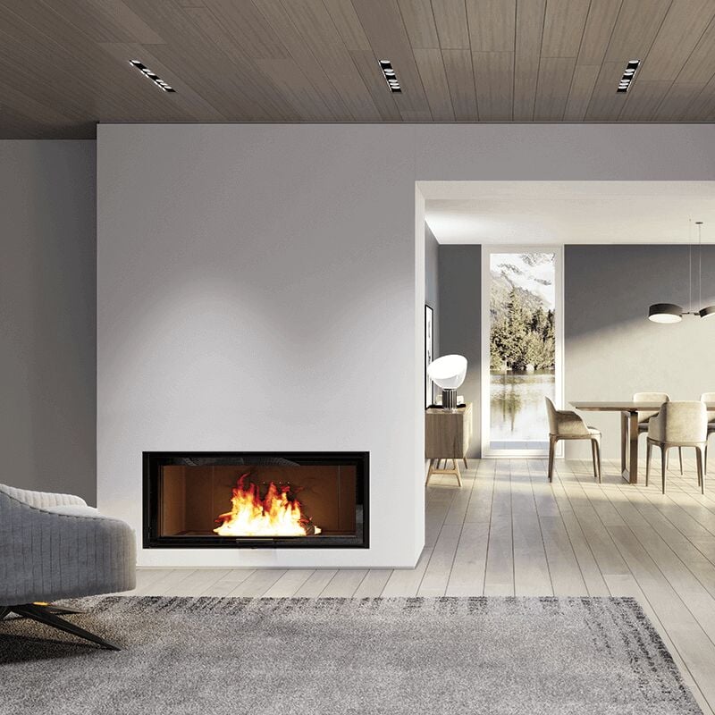foto del prodotto focolare a legna windo edilkamin kw 19 colore nero