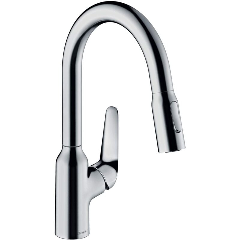 foto del prodotto focus m42 miscelatore cucina monocomando 180, doccetta estraibile, 2 getti, cromo, 71801000 hansgrohe