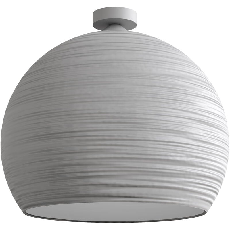 foto del prodotto focus plafoniera, 1x e27, max 42w, metallo, bianco opaco, d.40cm lumicom