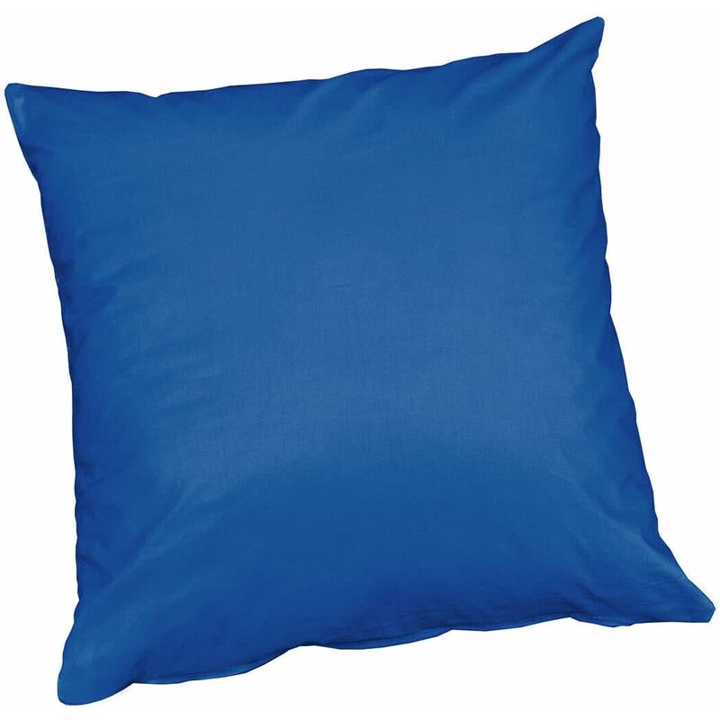 foto del prodotto fodera cuscino cotone lucido 40x40 cm cerniera copricuscino 100 made in italy blu