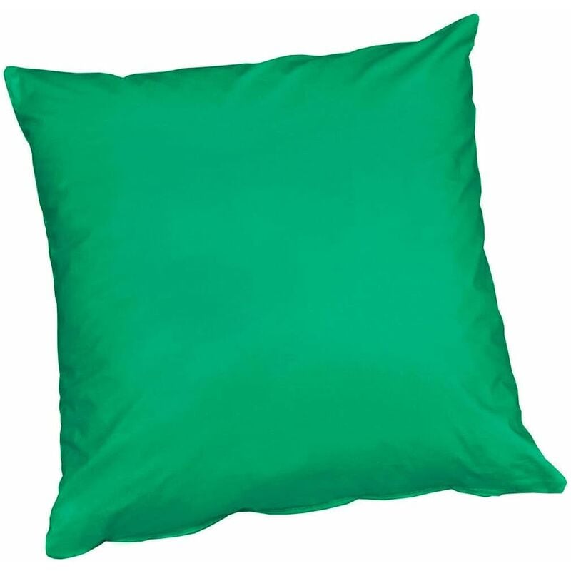 foto del prodotto fodera cuscino cotone lucido 40x40 cm cerniera copricuscino 100 made in italy verde
