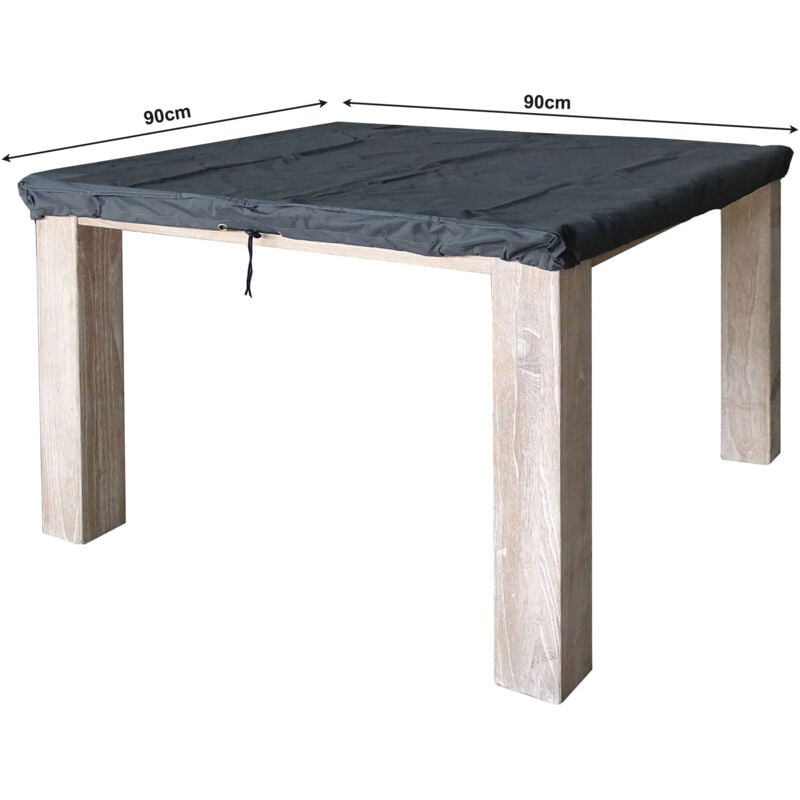 foto del prodotto fodera da tavolo 90x90cm con coulisse e cuciture sigillate