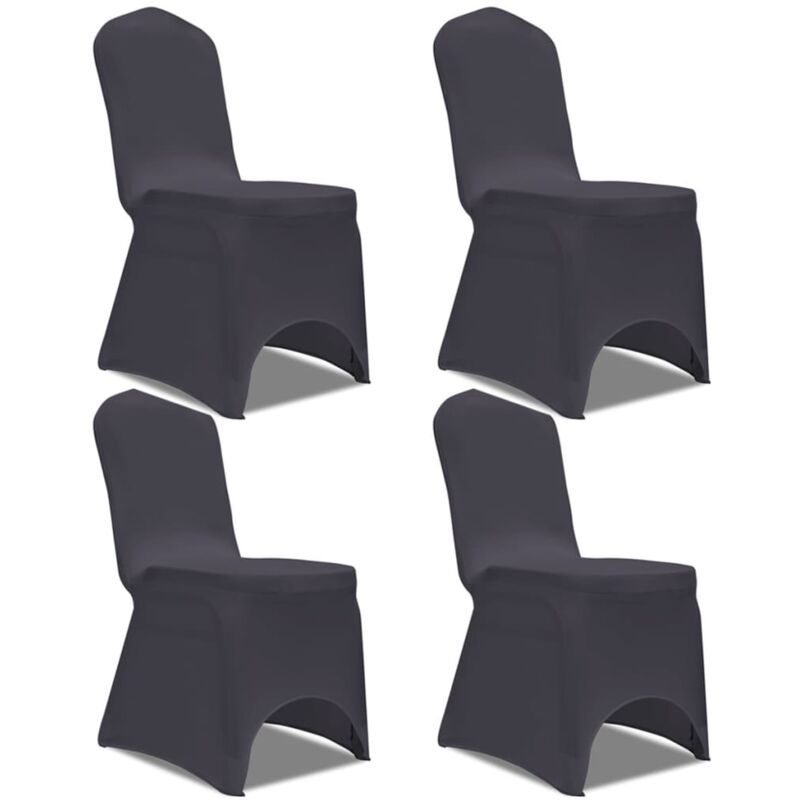 foto del prodotto fodera elastica per sedie 4 pz antracite vidaxl