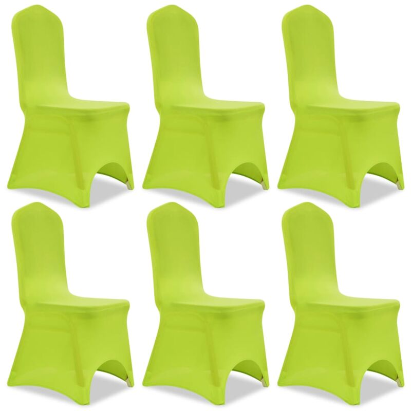 foto del prodotto fodera elastica per sedie 6 pz verde vidaxl