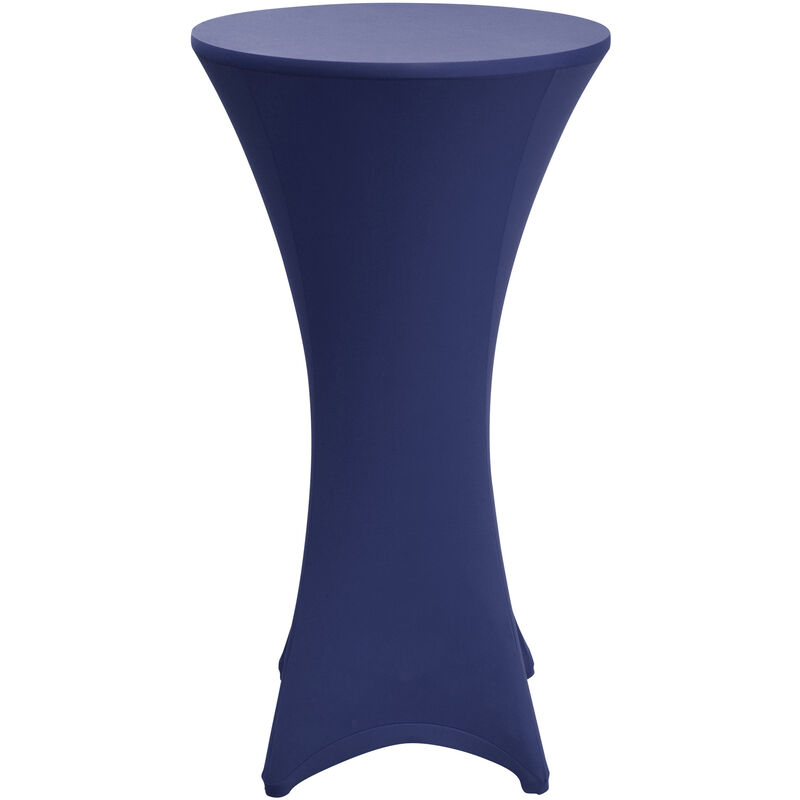 foto del prodotto fodera elastica per tavoli alti da bar stella rivestimento elastico per tavolini bistrot blu, 70cm beautissu