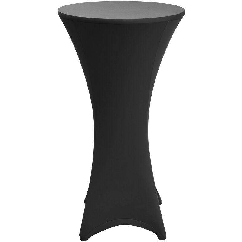 foto del prodotto fodera elastica per tavoli alti da bar stella rivestimento elastico per tavolini bistrot nero, 60cm beautissu