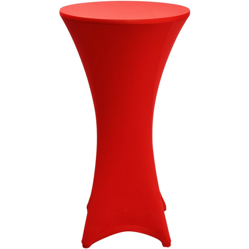 foto del prodotto fodera elastica per tavoli alti da bar stella rivestimento elastico per tavolini bistrot rosso, 70cm beautissu