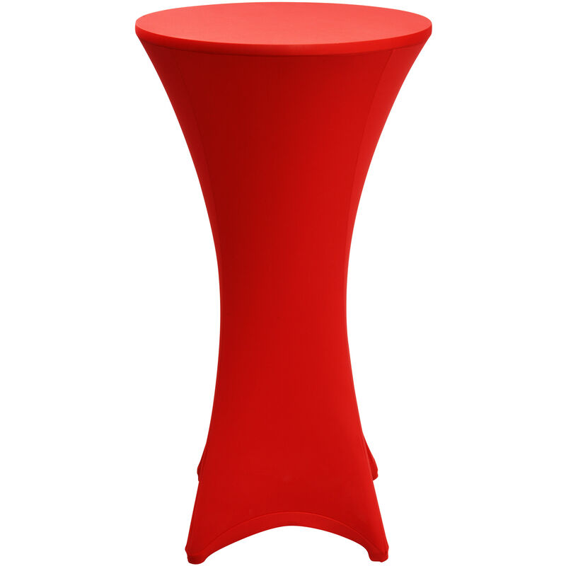 foto del prodotto fodera elastica per tavoli alti da bar stella rivestimento elastico per tavolini bistrot rosso, 80cm beautissu