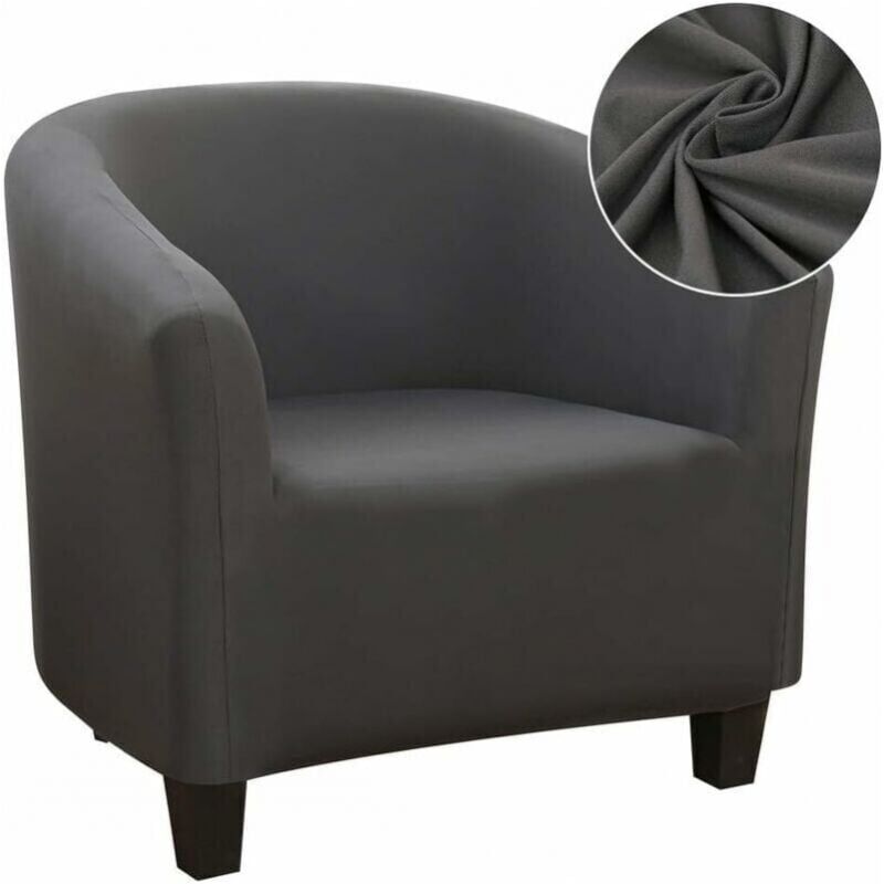 foto del prodotto fodera per poltrona chesterfield elasticizzata, facile da installare e lavare, fodera per sedia da bar per soggiorno, sala riunioni, grigio