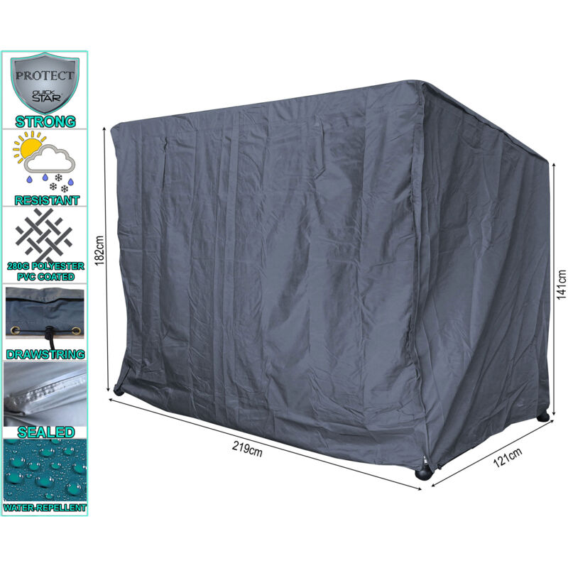 foto del prodotto fodera protettiva per sedile altalena 3 posti triumph 219x121x182cm grigio
