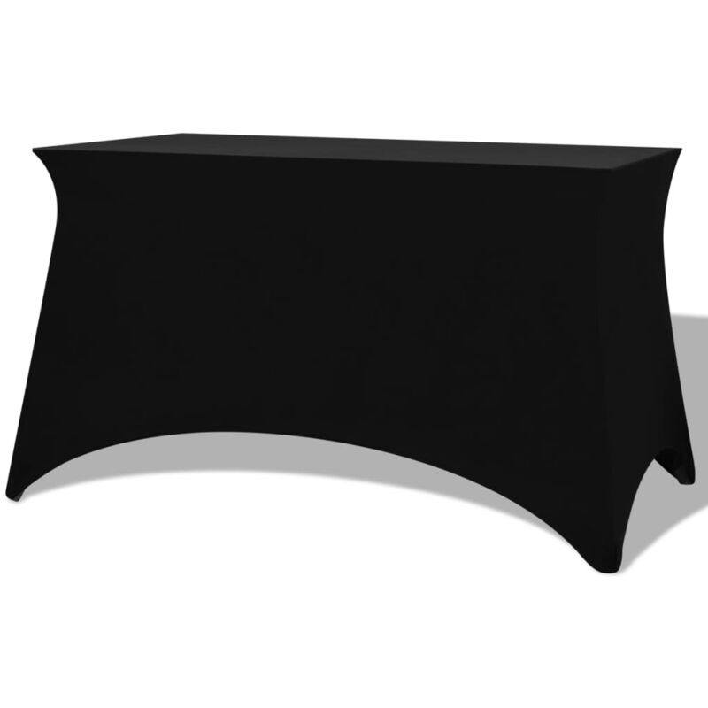 foto del prodotto fodere elasticizzate per tavolo 2 pezzi 120x60,5x74 cm nero vidaxl