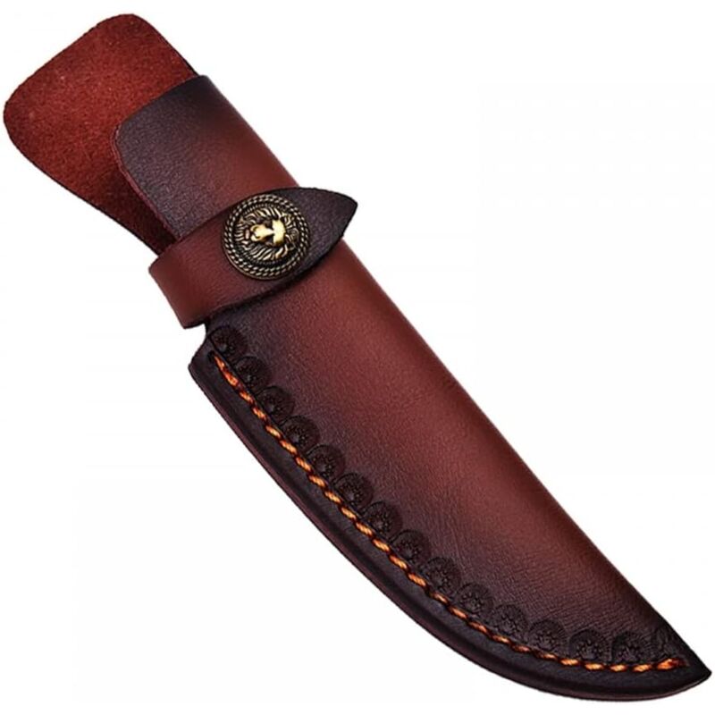 foto del prodotto fodero per coltello in pelle, custodia per coltello dritto da 21 cm, custodia per coltello vintage con passante per cintura per proteggere il