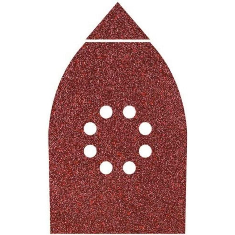 foto del prodotto fogli abrasivi per levigatrice a delta 8 fori wolfcraft 10 pz grana 80