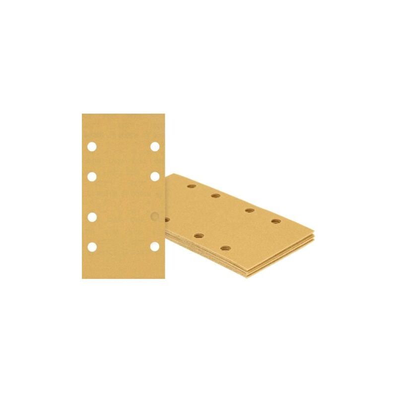foto del prodotto fogli abrasivi professionali expert c470 da 8 fori, 10 pezzi per legno duro, vernice per legno, 93x186 mm, grana 80, accessori per levigatrice
