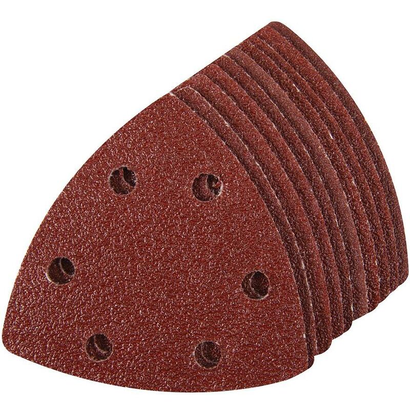 foto del prodotto fogli triangolari con fissaggio strappo 90 mm 10 p.zi grana 60