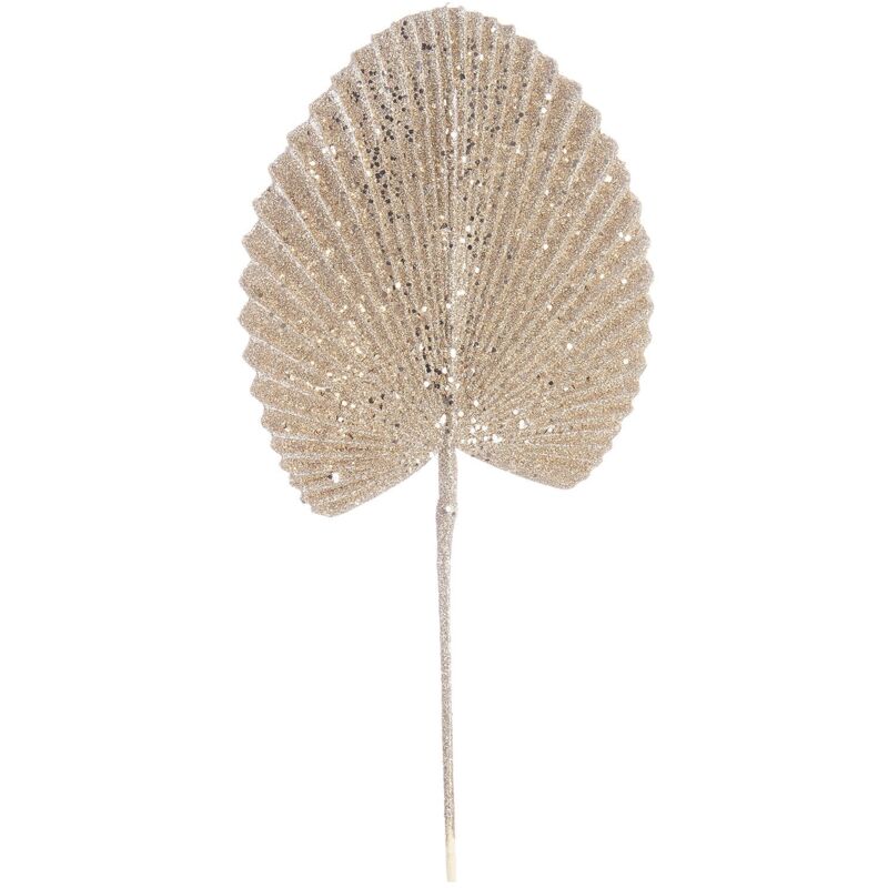 foto del prodotto foglia decorativa ramo per albero di natale color champagne h 52 cm