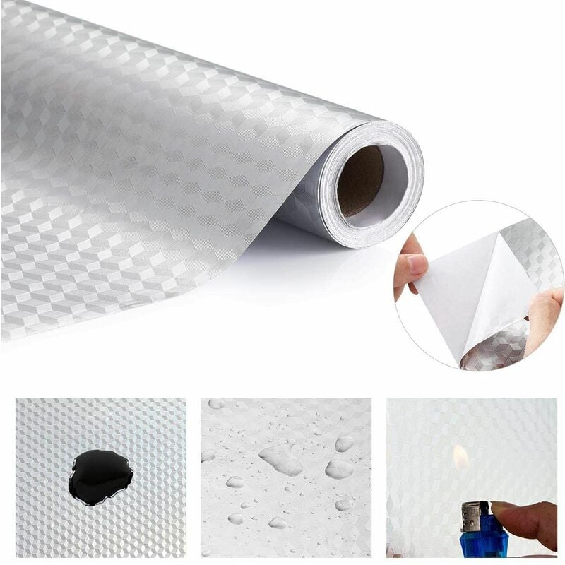 foto del prodotto foglio di alluminio autoadesivo per cucina resistente al calore 2,5m modello model b