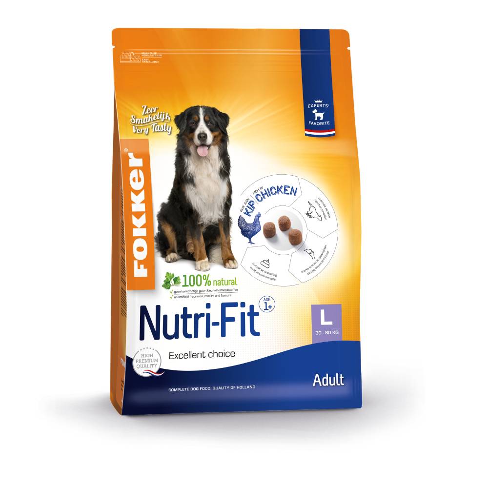 foto del prodotto fokker adult large nutri fit crocchette per cani 13 kg