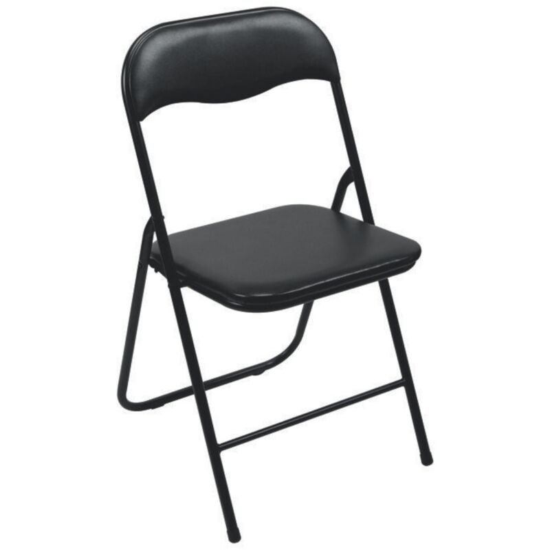 foto del prodotto folding chair padded sedia da campeggio nero fp168b perel