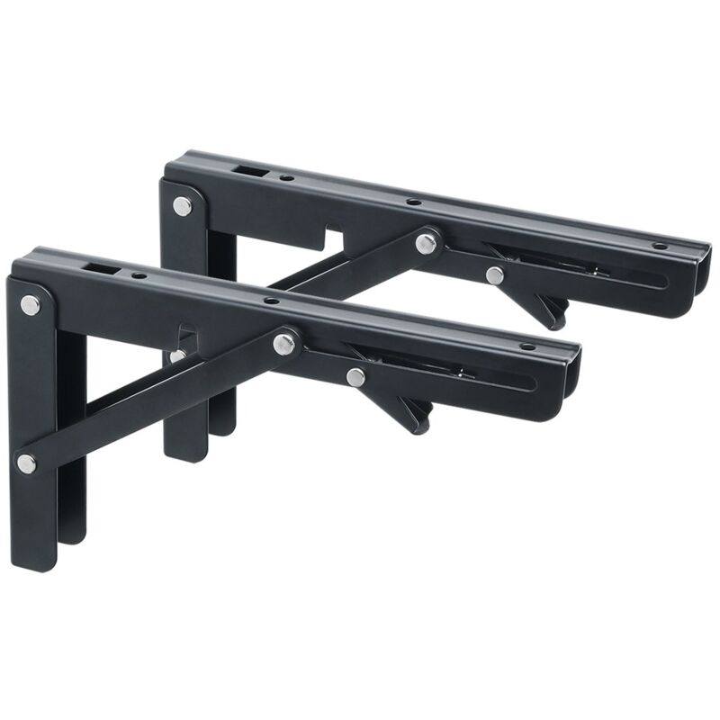 foto del prodotto folding shelf bracket wall mounted heavy duty folding shelf bracket 200mm120mm black