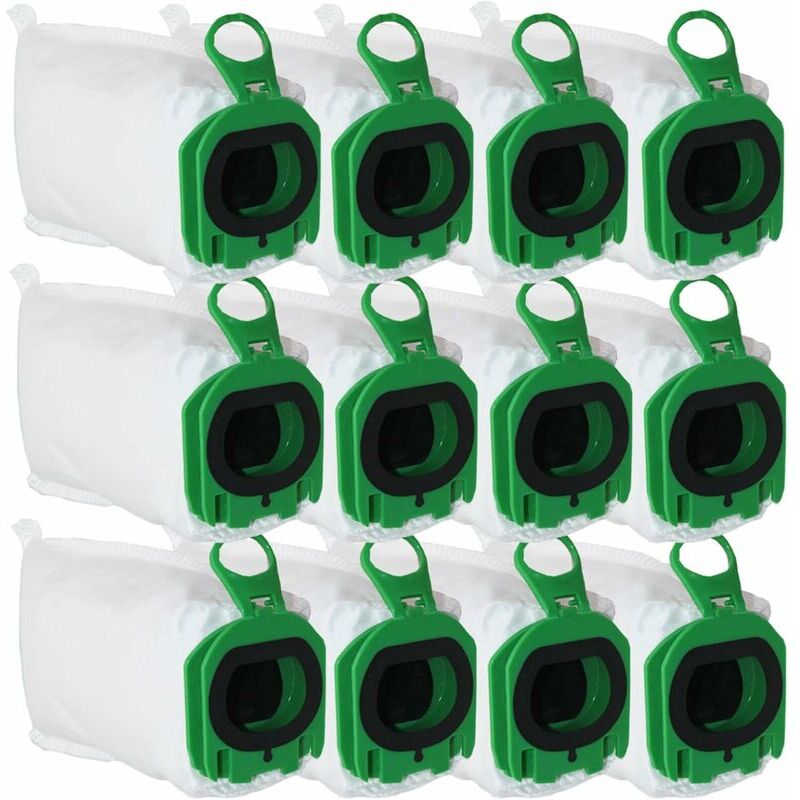 foto del prodotto folletto 12 sacchetti per aspirapolvere per vorwerk vb100 vb 100, sacchetto di ricambio per aspirapolvere vorwerk fp100 fp 100 h201