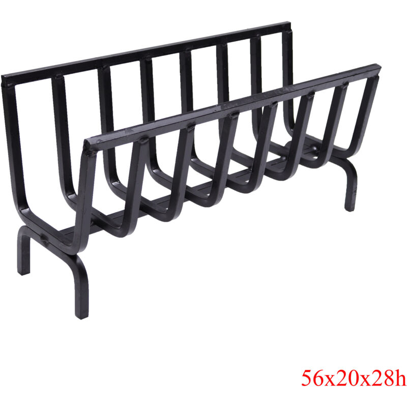 foto del prodotto fonderia bongiovanni brucialegna portalegna braciere in ferro per camino e barbecue scegli la misura 56x20x28h cm
